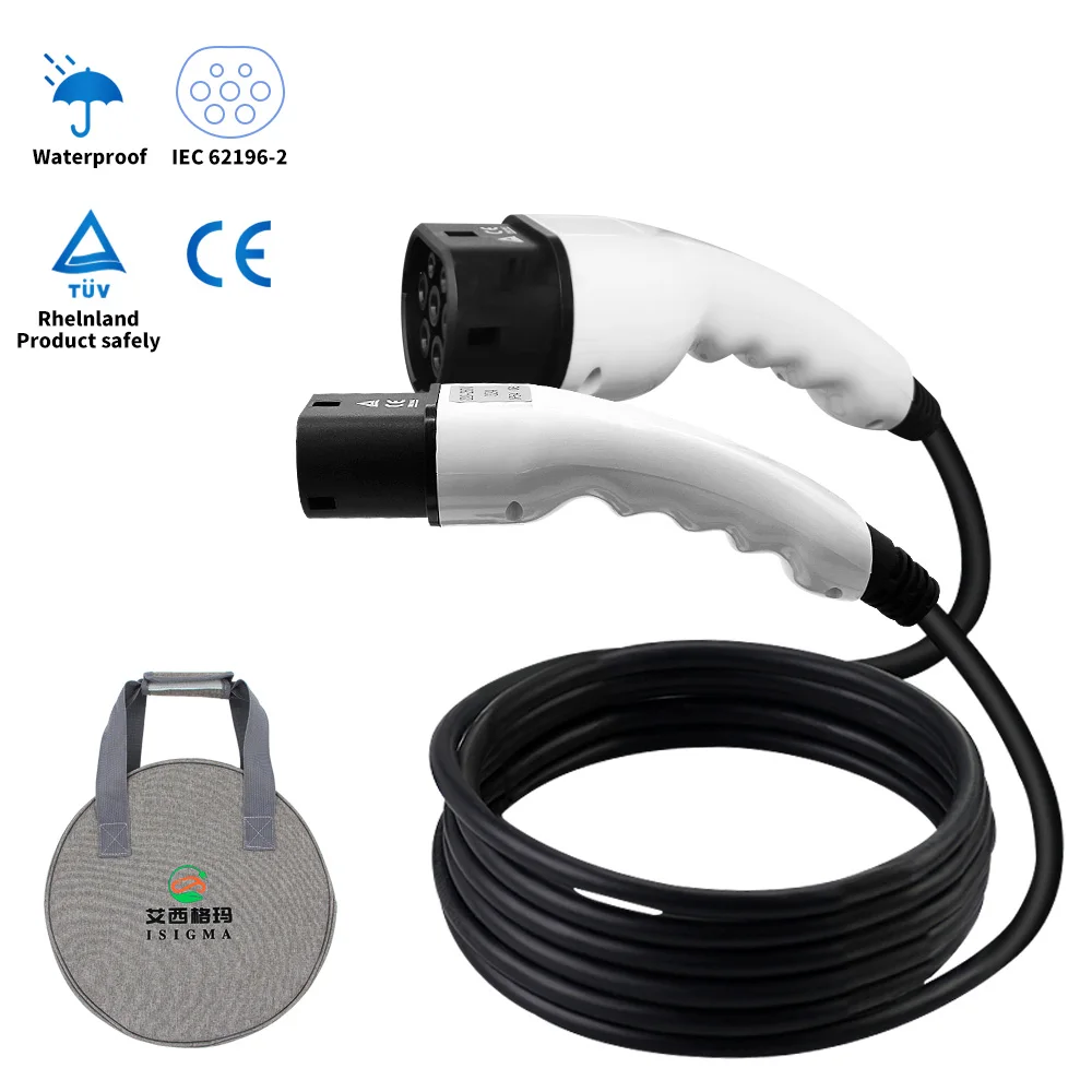 16A 32A Single Three Phase Electric Car EV Charging Cable Charger Type To 4